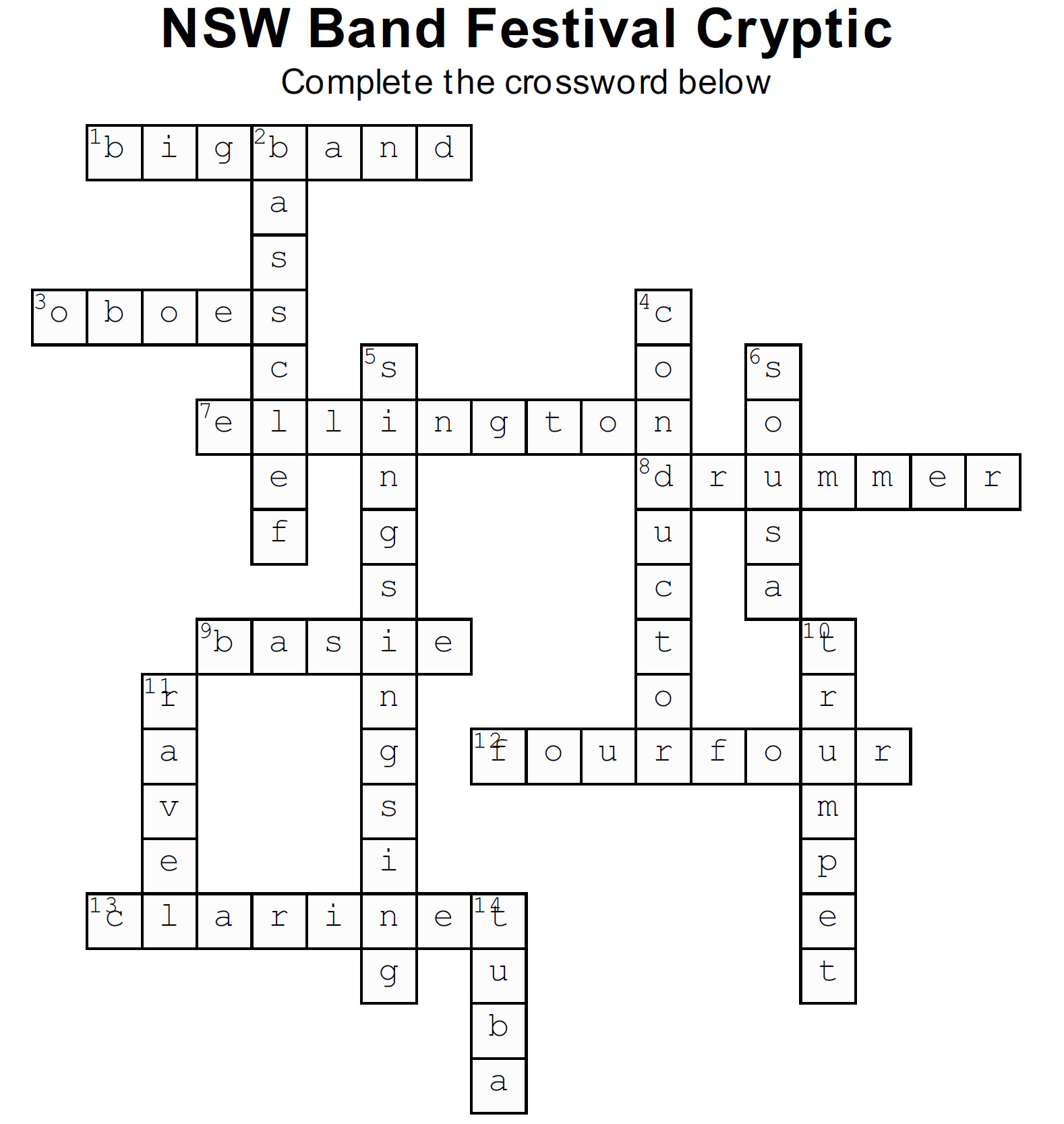 Cryptic Solutions